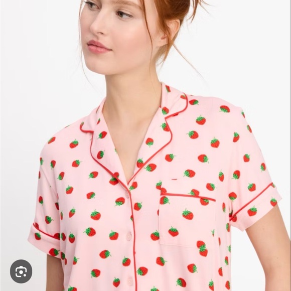 New Kate Spade Sleepwear Short-Sleeve Modal Jersey Notch Collar Boxer PJ Set - Picture 6 of 9